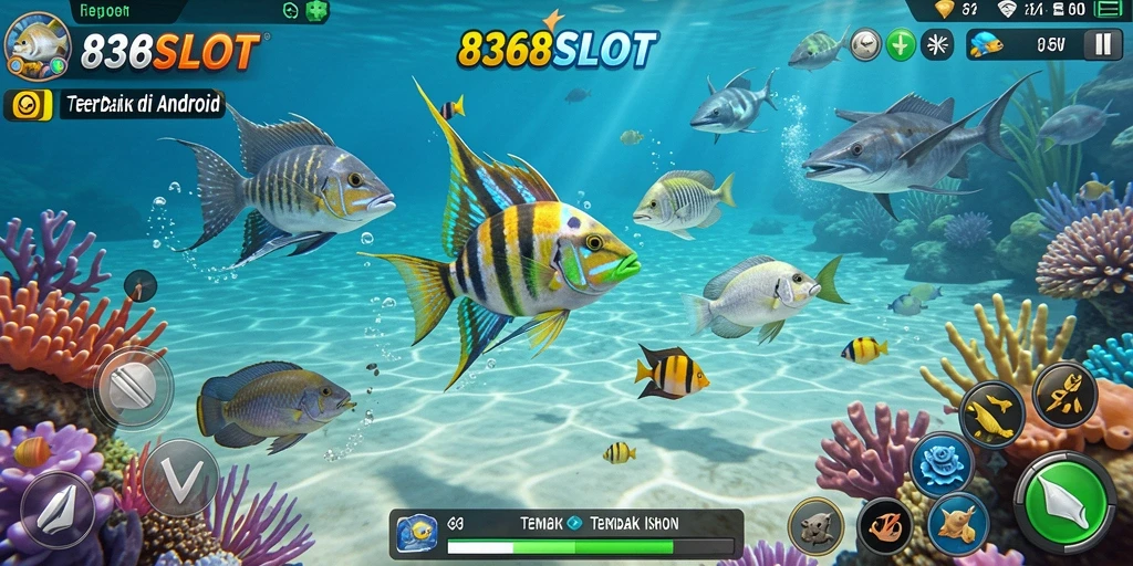 Screenshot gameplay 8368SLOT yang menampilkan suasana Tembak Ikan yang seru.