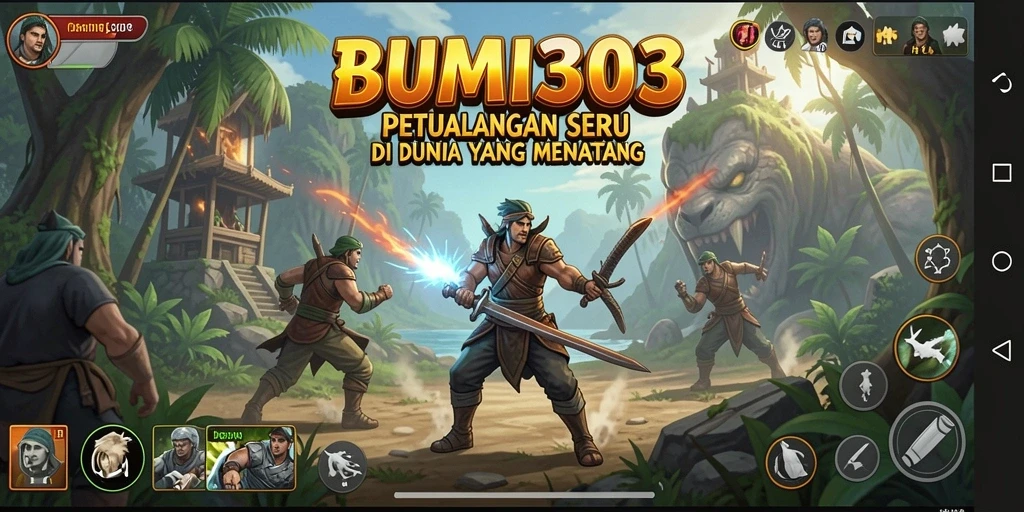 Screenshot BUMI303 menunjukkan eksplorasi petualangan yang mendebarkan.