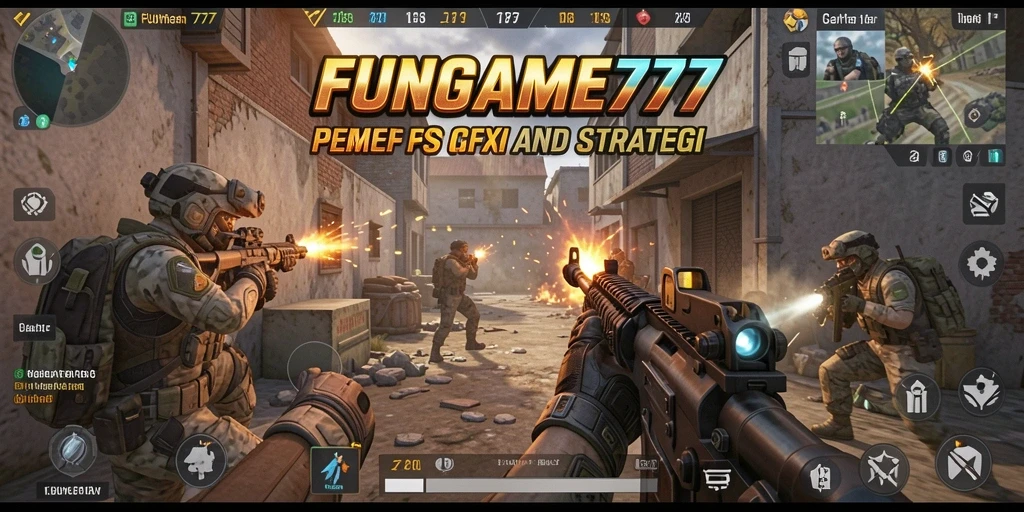 Gameplay seru dalam FUNGAME777 dengan aksi FPS yang mendebarkan.