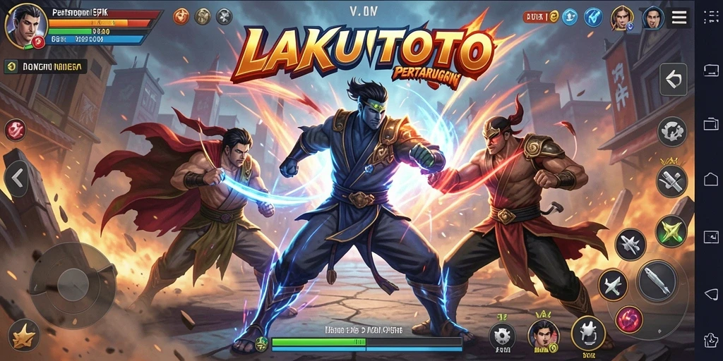 Gameplay seru pertarungan epik di LAKUTOTO.