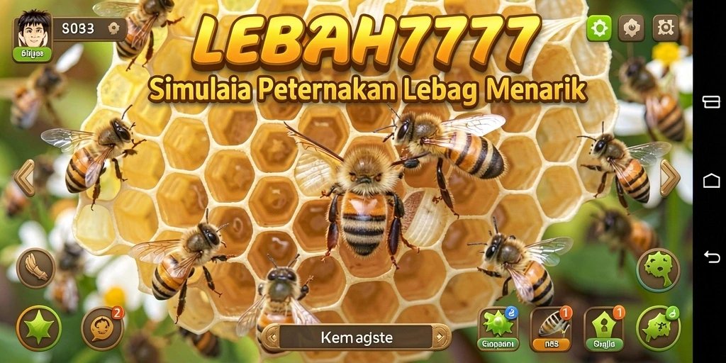 Gameplay mendebarkan dalam <strong>LEBAH777</strong> menunjukkan dunia peternakan lebah.