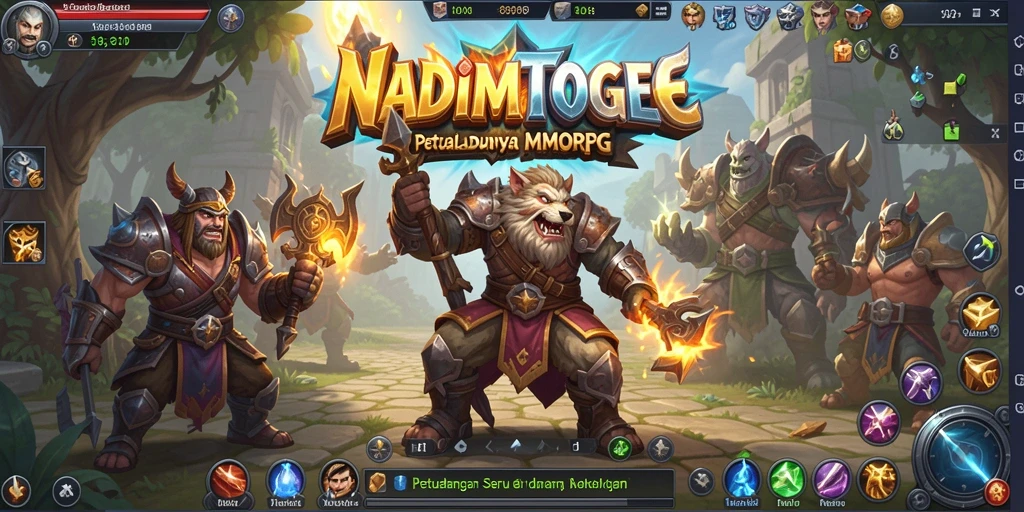 Tampilan gameplay NADIMTOGEL yang penuh aksi dalam dunia MMORPG.