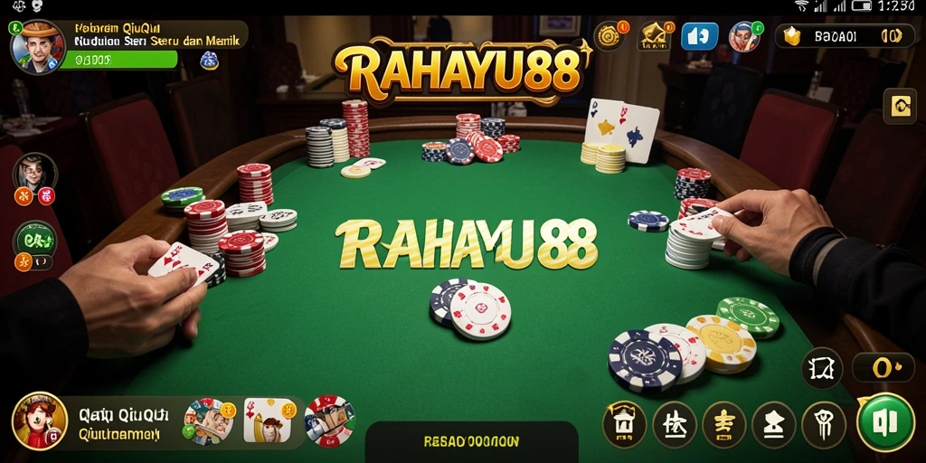Screenshot gameplay QiuQiu RAHAYU88 yang menegangkan.