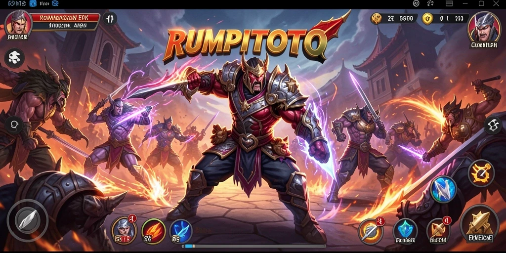 Gameplay memukau di arena pertarungan RUMPITOTO.