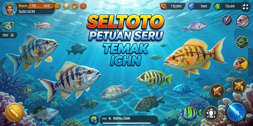 Screenshot utama gameplay SELTOTO menampilkan aksi tembak ikan yang mendebarkan.