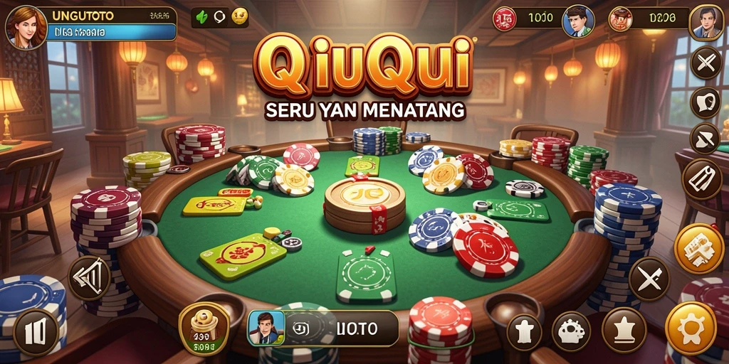 Tangkapan layar UNGUTOTO yang menampilkan gameplay QiuQiu yang mendebarkan.