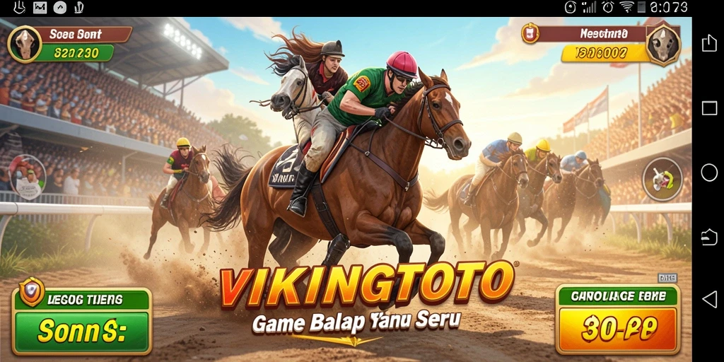 Screenshot gameplay VIKINGTOTO dengan aksi balap yang mendebarkan.