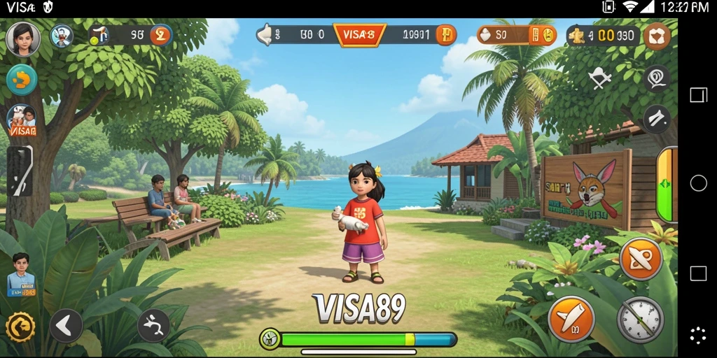 Tampilan gameplay menarik dari VISA89 yang penuh warna.