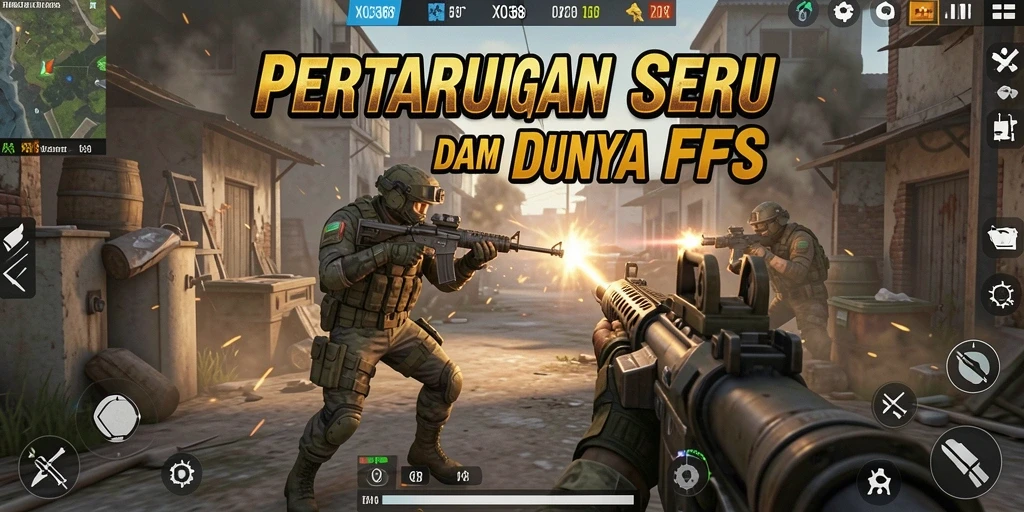 Screenshot gameplay intens dari XO368 yang menampilkan aksi tembak-menembak.