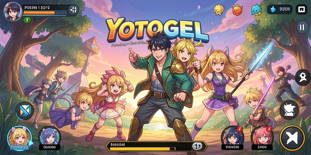 Screenshot gameplay YOTOGEL menampilkan aksi seru dan karakter yang dinamis.